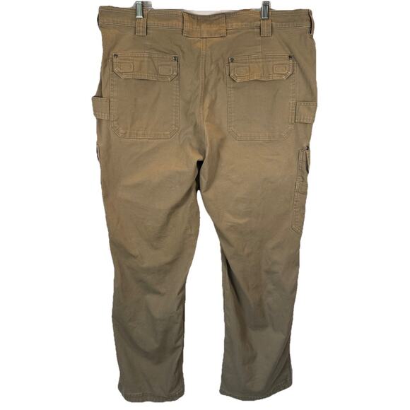 Duluth Trading Men’s 42x32 Flex Fire Hose Work Pants Khaki Canvas Utility EUC - Picture 5 of 12